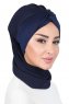 Gill - Hijab Pratique Bleu Marin & Bleu Marin