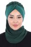 Gill - Hijab Pratique Vert Foncé & Vert Foncé