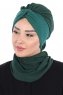 Gill - Hijab Pratique Vert Foncé & Vert Foncé