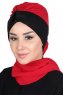 Gill - Hijab Pratique Rouge & Noir
