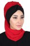 Gill - Hijab Pratique Rouge & Noir
