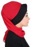 Gill - Hijab Pratique Rouge & Noir