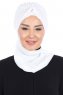 Gill - Hijab Pratique Blanc & Blanc