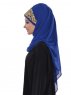 Gina Blå Praktisk One-Piece Hijab Ayse Turban 324116-3