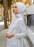Hijab à Motifs D'Feuilles Grises - Sal Evi