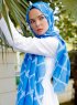 Habibah - Hijab à Motifs Bleu - Sal Evi