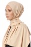 Hande - Hijab En Coton Beige - Gülsoy