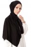 Hande - Hijab En Coton Noir - Gülsoy