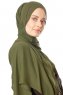 Hazal - Hijab Crepe Kaki - Ecardin