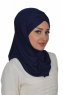 Hilda - Hijab En Coton Bleu Marine