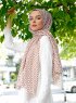 Isbah - Hijab à Motifs Marron - Sal Evi