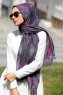 Isfa - Hijab à Motifs Violet - Sal Evi