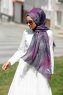 Isfa - Hijab à Motifs Violet - Sal Evi