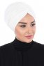 Jill - Turban En Coton Blanc Cassé - Ayse Turban