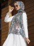 Dounia - Hijab à Motifs Pierre