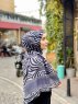 Kadifa - Hijab A Motifs En Coton Gris - Mirach