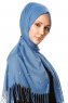 Kadri - Hijab Bleu Avec Des Perles - Özsoy