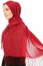Kadri - Hijab Bordeaux Avec Des Perles - Özsoy