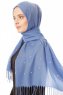 Kadri - Hijab Bleu Clair Avec Des Perles - Özsoy