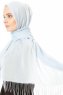 Kadri - Hijab Gris Clair Avec Des Perles - Özsoy