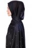 Kadri - Hijab Noir Avec Des Perles - Özsoy