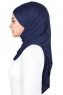 Kaisa - Hijab Coton Pratique Bleu Marin