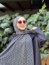 Kalila - Hijab A Motifs En Coton Vert Foncé