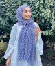 Kalila - Hijab A Motifs En Coton Blanc