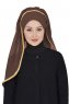 Louise - Hijab Pratique Marron - Ayse Turban