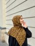 Majda - Hijab A Motifs En Crêpe Moutarde - Mirach