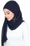 Malin - Hijab Chiffon Pratique Bleu Marin