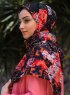 Marwa - Hijab A Motifs Crepe Rose