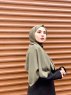 Maryna - Hijab A Motifs En Chiffon Kaki - Mirach