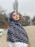 Meher - Hijab A Motifs En Coton Noir