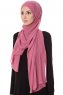 Mehtap - Chiffon Hijab Pratique One-Piece Rose Foncé