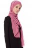 Mehtap - Chiffon Hijab Pratique One-Piece Rose Foncé