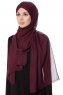 Mehtap - Chiffon Hijab Pratique One-Piece Prune