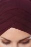 Mehtap - Chiffon Hijab Pratique One-Piece Prune