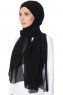 Mehtap - Chiffon Hijab Pratique One-Piece Noir