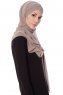 Mehtap - Chiffon Hijab Pratique One-Piece Taupe