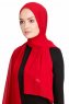 Merve Röd Krep Chiffon Hijab 4A169b
