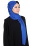 Mikaela - Hijab Coton Pratique Bleu & Noir