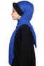 Mikaela - Hijab Coton Pratique Bleu & Noir