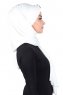 Mikaela - Hijab Coton Pratique Crème & Kaki