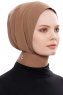 Narin - Hijab Crepe Pratique One-Piece Marron