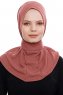 Narin - Hijab Crepe Pratique One-Piece Clay