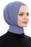 Narin - Hijab Crepe Pratique One-Piece Indigo
