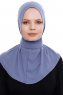 Narin - Hijab Crepe Pratique One-Piece Indigo