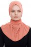 Narin - Hijab Crepe Pratique One-Piece Saumon