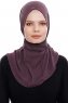 Narin - Hijab Crepe Pratique One-Piece Violet